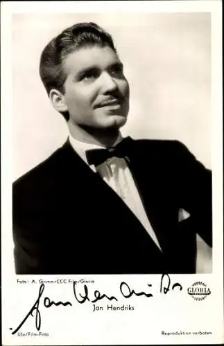 Ak Schauspieler Jan Hendriks, Portrait, Autogramm