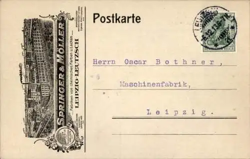 Ak Leutzsch Leipzig in Sachsen, Farbenfabrik Springer & Möller