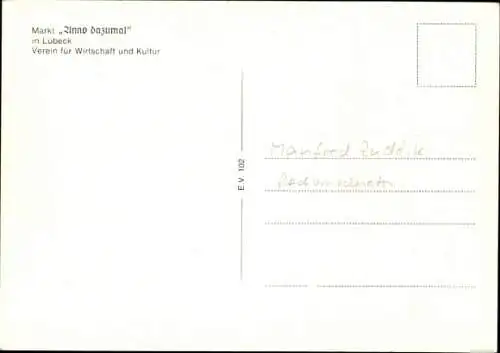 Ak Radiomoderator Manfred Zudeik, Portrait, Markt Anno Dazumal, Autogramm