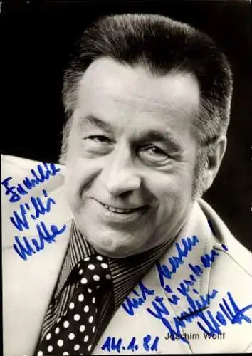 Ak Schauspieler Joachim Wolff, Portrait, Autogramm