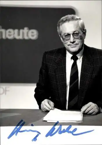 Ak Moderator Heinz Wrobel, Portrait, Autogramm