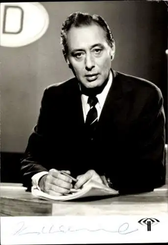 Ak Journalist Hanns Werner Schwarze, Portrait, Autogramm