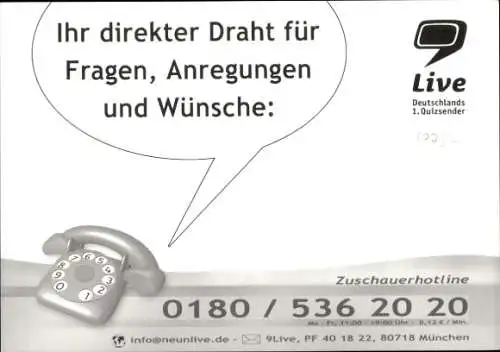 Ak Moderator Thomas Schürmann, Portrait, Telefon, Autogramm