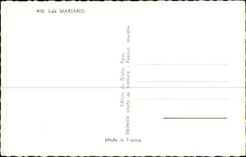 Ak Schauspieler Luis Mariano, Portrait, Uniform