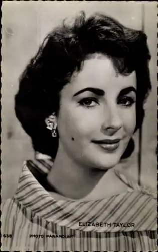 Ak Schauspielerin Elisabeth Taylor, Portrait