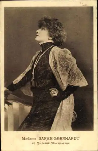 Ak Schauspielerin Sarah Bernhardt, Portrait