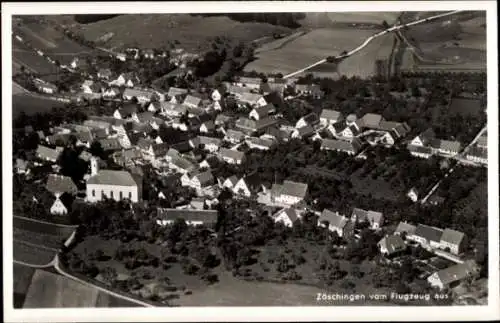 Ak Zöschingen in Schwaben, Fliegeraufnahme