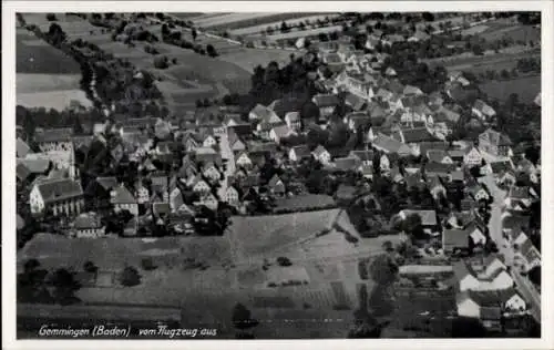 Ak Gemmingen in Baden, Fliegeraufnahme