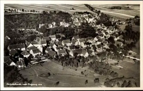 Ak Gründelhardt Frankenhardt, Fliegeraufnahme