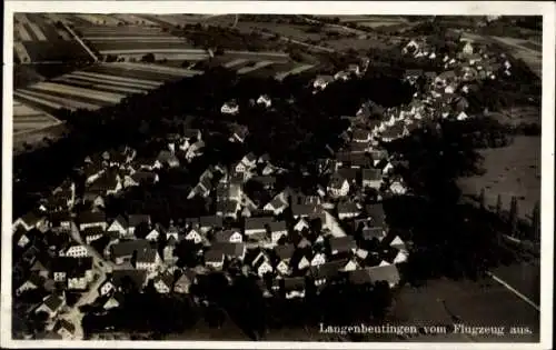 Ak Langenbeutingen Langenbrettach in Würtemberg, Fliegeraufnahme