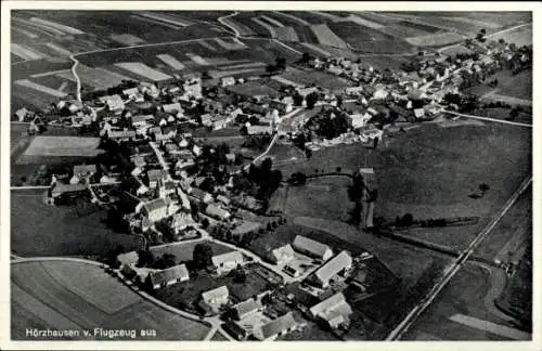 Ak Hörzhausen Schrobenhausen in Oberbayern, Fliegeraufnahme der Ortschaft