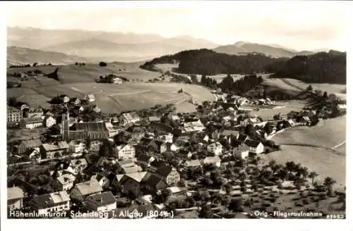 Ak Scheidegg im Allgäu Schwaben, Fliegeraufnahme