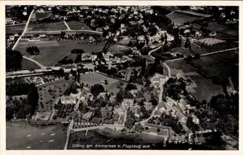 Ak Utting am Ammersee Oberbayern, Luftbild