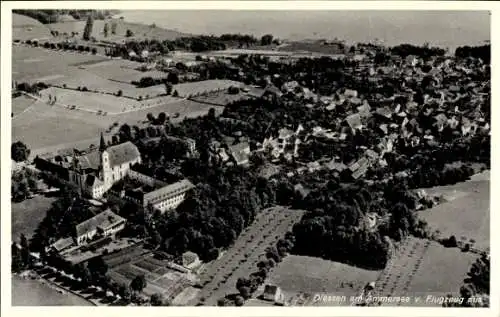 Ak Dießen am Ammersee Oberbayern, Luftaufnahme