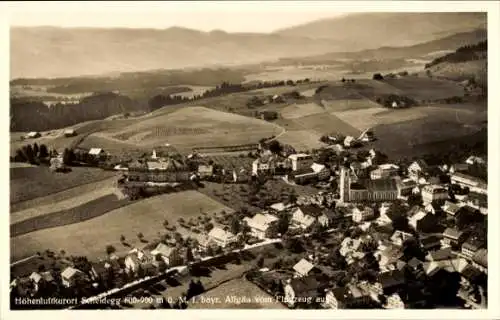 Ak Scheidegg Allgäu, Fliegeraufnahme