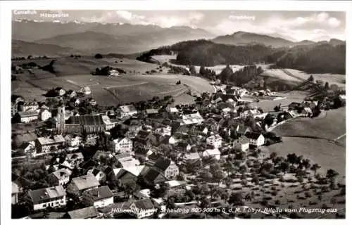 Ak Scheidegg im Allgäu Schwaben, Luftaufnahme