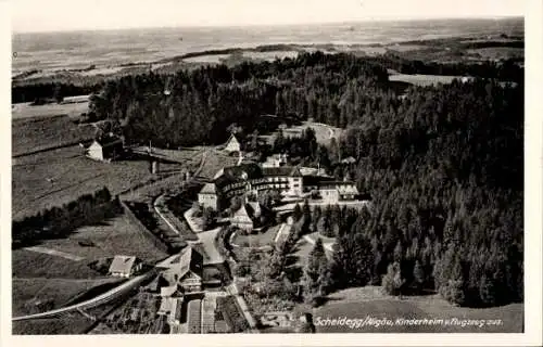 Ak Scheidegg im Allgäu Schwaben, Kinderheim, Fliegeraufnahme