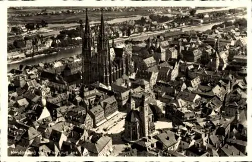 Ak Regensburg Oberpfalz, Fliegeraufnahme, Dom