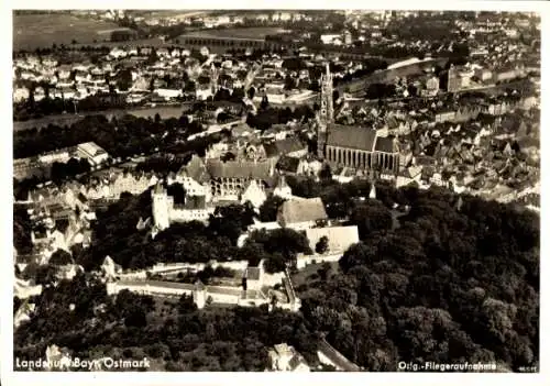 Ak Landshut in Niederbayern, Fliegeraufnahme