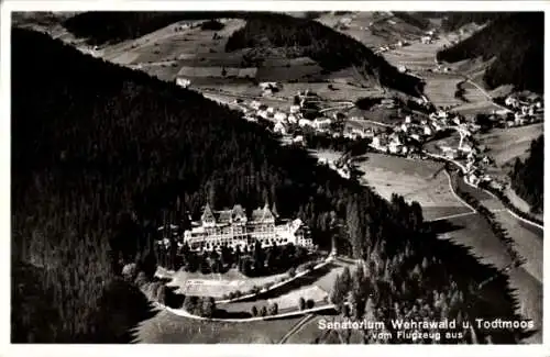 Ak Todtmoos im Schwarzwald, Sanatorium Wehrawald, Luftbild