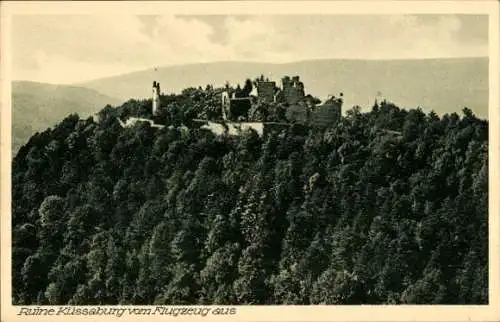 Ak Grießen im Klettgau Baden, Küssaburg, Fliegeraufnahme, Ruine