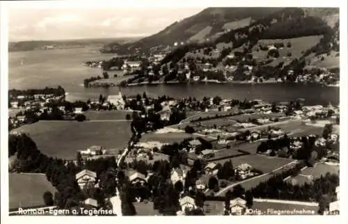 Ak Rottach Egern am Tegernsee Oberbayern, Fliegeraufnahme