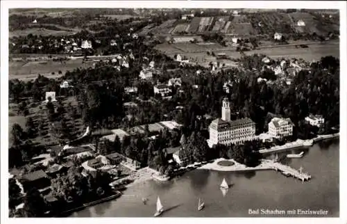 Ak Bad Schachen Lindau am Bodensee Schwaben, Gesamtansicht, Enzisweiler