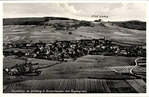 Ak Gnotzheim in Mittelfranken, Fliegeraufnahme, Spielberg, Schloss Spielberg