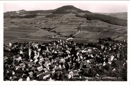 Ak Bad Staffelstein am Main Oberfranken, Staffelberg, Fliegeraufnahme