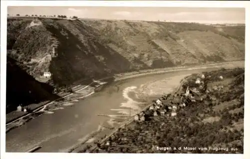 Ak Burgen an der Mosel, Fliegeraufnahme