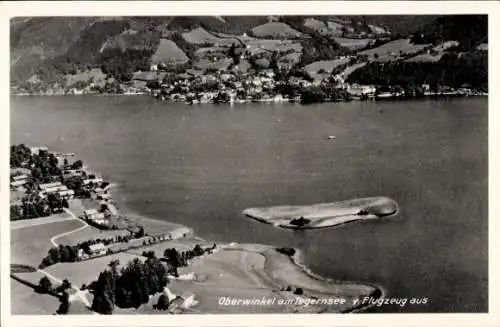 Ak Oberwinkel Abwinkel Abwinkl Bad Wiessee am Tegernsee Oberbayern, Fliegeraufnahme