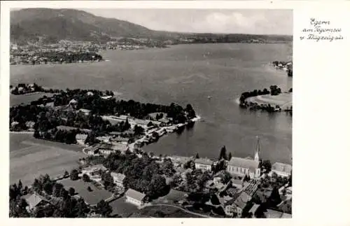 Ak Egern am Tegernsee Oberbayern, Fliegeraufnahme