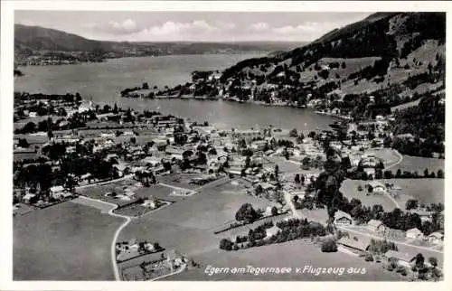 Ak Egern am Tegernsee Oberbayern, Fliegeraufnahme