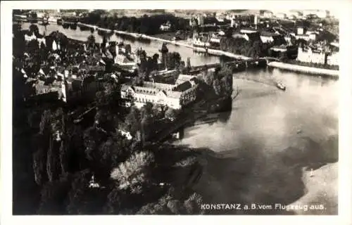 Ak Konstanz am Bodensee, Fliegeraufnahme