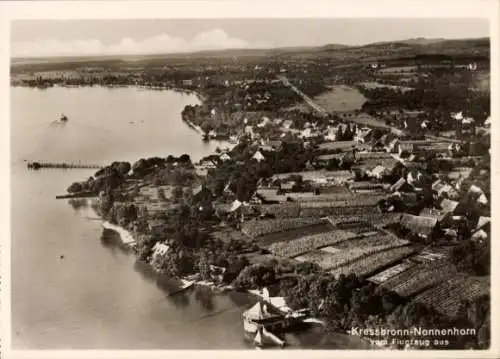 Ak Kressbronn Nonnenhorn am Bodensee, Fliegeraufnahme