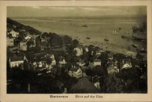 Ak Hamburg Altona Blankenese, Blick auf die Elbe