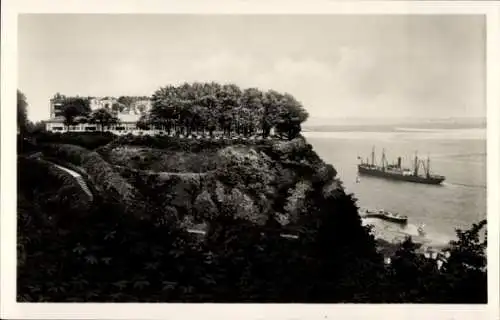 Ak Hamburg Altona Blankenese, Sagebiel's Fährhaus, Panorama, Schiff