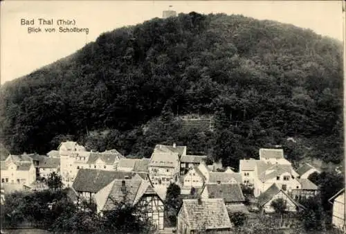 Ak Bad Thal Ruhla in Thüringen, Gesamtansicht, Blick vom Schoßberg