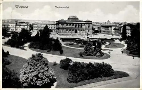 Ak Weimar in Thüringen, Museumsplatz