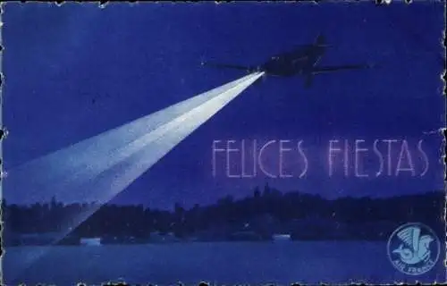 Ak Felices Fiestas, Air France, Passagierflugzeug