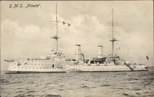 Ak Deutsches Kriegsschiff, SMS Vineta, Kaiserliche Marine