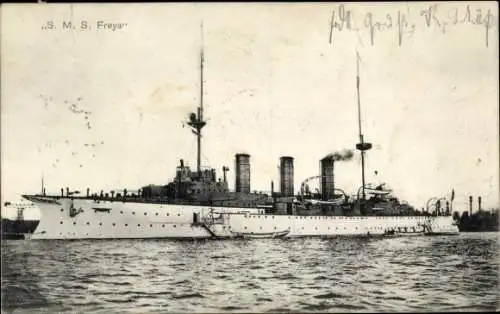 Ak Deutsches Kriegsschiff, SMS Freya, Großer Kreuzer