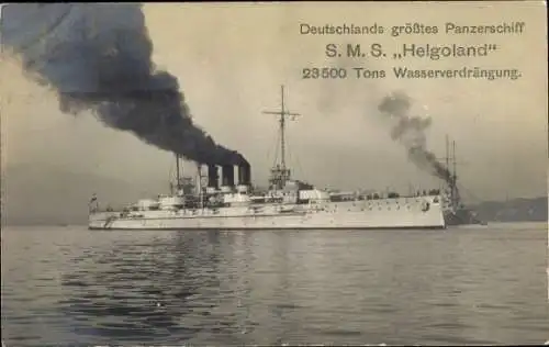 Ak Deutsches Kriegsschiff, SMS Helgoland, Panzerschiff