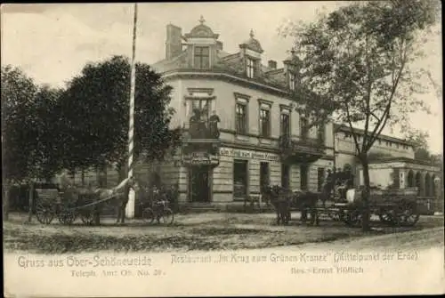 Ak Berlin Köpenick Oberschöneweide, Restaurant Im Krug zum Grünen Kranze