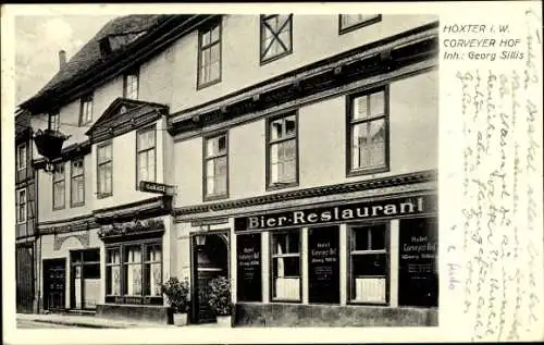 Ak Höxter an der Weser, Corveyer Hof, Bier-Restaurant