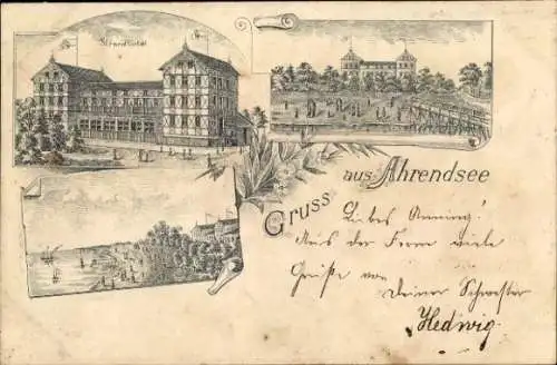 Litho Ostseebad Arendsee Kühlungsborn, Strandhotel, Strand, Seesteg