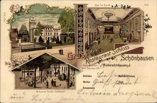 Litho Berlin Pankow Niederschönhausen, Restaurant Schloss Schönhausen, Tanz-Saal