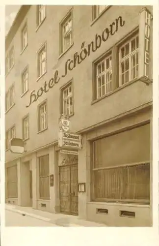 Ak Würzburg am Main Unterfranken, Hotel Schönborn, Herzogenstraße 2