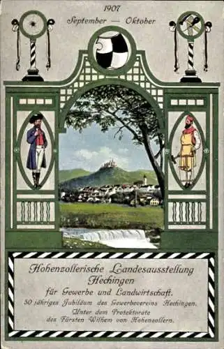 Künstler Ak Hechingen, Hohenzollerische Landesausstellung für Gewerbe und Landwirtschaft 1907