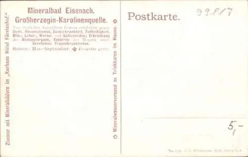 Ak Eisenach in Thüringen, Trink- und Wandelhalle